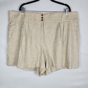 Lane Bryant Women's Size 22 Linen City Shorts Beach Minimalist Casual Comfort
